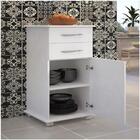 Armário Branco 1 Porta Cozinha Lavanderia Utensílios