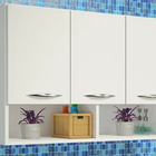 Armário Branco Aéreo De 90cm C/ 3 Portas