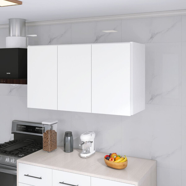 Armario Branco Aereo Para Cozinha 90cm 3 Portas Spuxador - Es