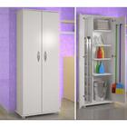 Armário Branco Com 2 Portas Com 4 Rodinhas