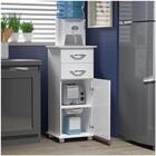 Armário Branco Multiuso 2 Gavetas Cozinha Lavanderia