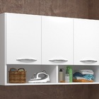 Armário Branco Na Parede De 3 Portas Multiuso 90cm
