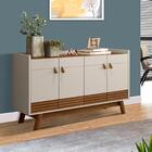 Armário Buffet 4 Portas Freijó Off White Shopjm