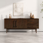 Armário Buffet Aparador Minimalista 2 Portas 3 Gav  170cm Cor