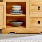 Armário Buffet Madeira Rústico 4 Gavetas 1 Porta Tequila