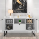 Armário Buffet Mark Branco Preto