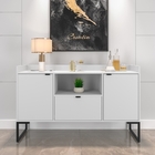 Armário Buffet Mark Branco Preto