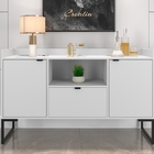 Armário Buffet Mark Branco Preto