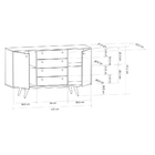 Armário Buffet Mel Freijo/branco Retrô Califórnia Ac