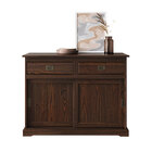 Armário Buffet Vintage Madeira 2 Portas Correr Cor Imbuia Sav