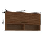 Armário C/ Basculante 120 Cm Ametista Nogueira Ripado