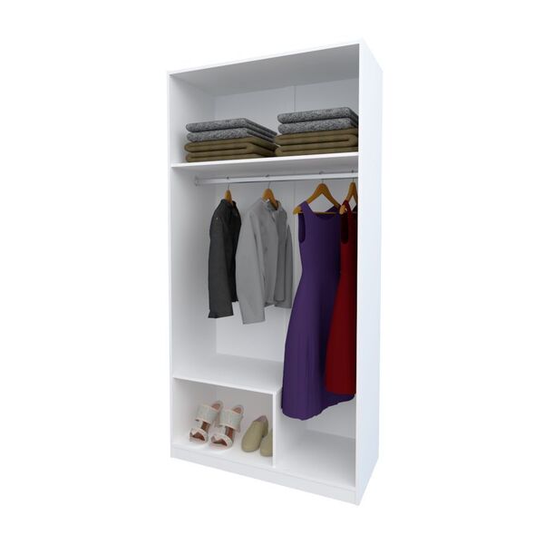 Armário Cabideiro 1m C. Maleiro  M114.2021.b (loja, Closet)