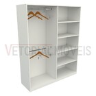 Armário Cabideiro Arara Duplo M11 100% Mdf Closet Prateleira