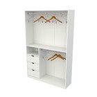 Armário Cabideiro Gaveteiro Misto M7 Closet Ou Loja 100% Mdf