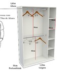 Armário Cabideiro Juliana M2 100% Mdf Closet Loja Colmeia