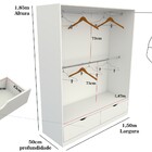 Armário Cabideiro Marina M13 100% Mdf Closet Loja Roupeiro