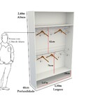 Armário Cabideiro Marina M5 100% Mdf (closet Loja Expositor)