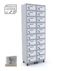 Armário Caixa Postal 1,94x0,69x0,40m - Cor Cinza - Pandin - 1