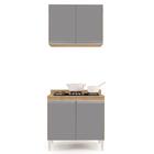 Armário Califórnia E Balcão Para Cooktop Flórida Castanho/cin