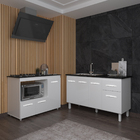 Armário Camila Cozinha Gabinete De Pia 140 Cm E Balcão Para C