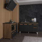 Armário Camila Cozinha Gabinete De Pia 140 Cm E Balcão Para C