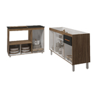 Armário Camila Cozinha Gabinete De Pia 140 Cm E Balcão Para C