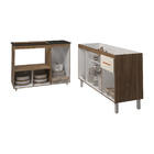 Armário Camila Cozinha Gabinete De Pia 140 Cm E Balcão Para C