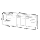 Armário Camila Cozinha Gabinete De Pia 140 Cm E Balcão Para C