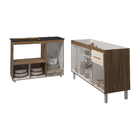 Armário Camila Cozinha Gabinete De Pia 140 Cm E Balcão Para C