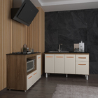 Armário Camila Cozinha Gabinete De Pia 140 Cm E Balcão Para C