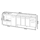 Armário Camila Cozinha Gabinete De Pia 140 Cm E Balcão Para C