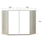 Armário Canto Diagonal Luciane 2 Portas Luci