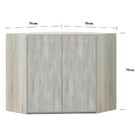 Armário Canto Diagonal Luciane 2 Portas Luci