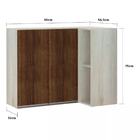 Armário Canto Reto Conjugado Luciane 2 Portas Com Nicho Luci