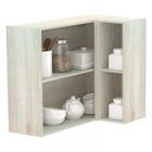 Armário Canto Reto Conjugado Luciane 2 Portas Com Nicho Luci