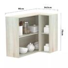 Armário Canto Reto Conjugado Luciane 2 Portas Com Nicho Luci