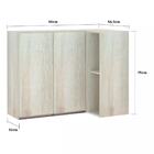 Armário Canto Reto Conjugado Luciane 2 Portas Com Nicho Luci