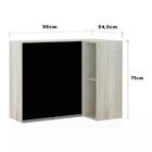 Armário Canto Reto Luciane Conjugado 2 Portas Lis - Legno Cre