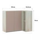 Armário Canto Reto Luciane Conjugado 2 Portas Lis - Legno Cre