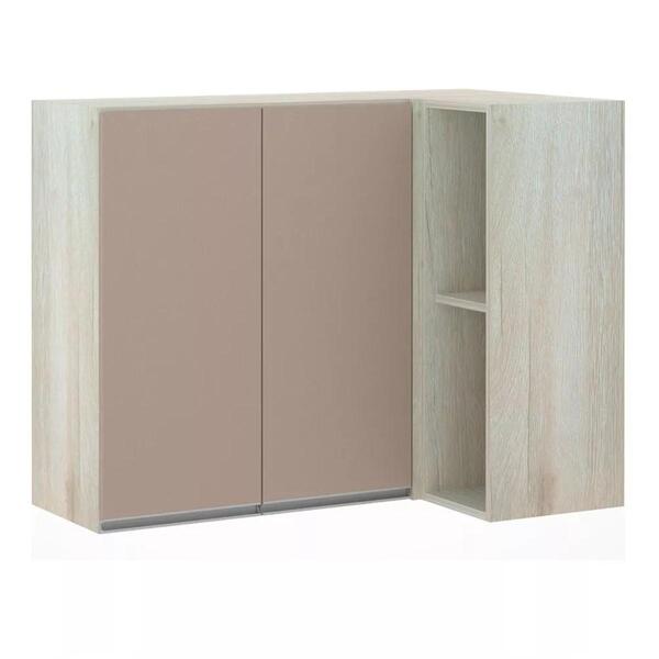 Armário Canto Reto Luciane Conjugado 2 Portas Lis - Legno Cre