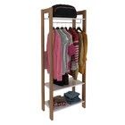 Armário Closet 3 Prateleiras E 1 Cabideiro Az-1029 Tecnomobili