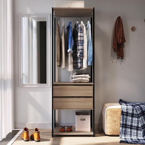 Armário Closet 60cm Com 2 Gavetas Multimóveis Cr35069 Montana