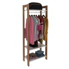 Armário Closet Aberto Az1029  Amêndoa/branco