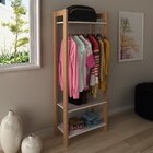 Armário Closet Aberto Az1029  Amêndoa/branco