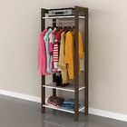 Armário Closet Aberto Az1029 Mdp Branco/nogal G69 - Gran Belo