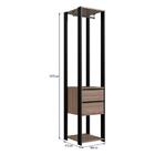 Armário Closet Com 2 Gavetas Multimóveis Cr35068 Montana/preto
