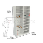 Armário Closet Prateleira Cabideiro Duplo M18