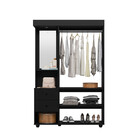 Armario Closet Style Com 2 Gavetas Espelho E Luz De Led