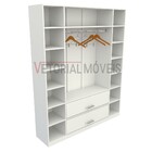 Armário Colmeia + Cabideiro Gaveta M2 (prateleira  Organizado