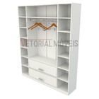Armário Colmeia + Cabideiro Gaveta M2 (prateleira  Organizado